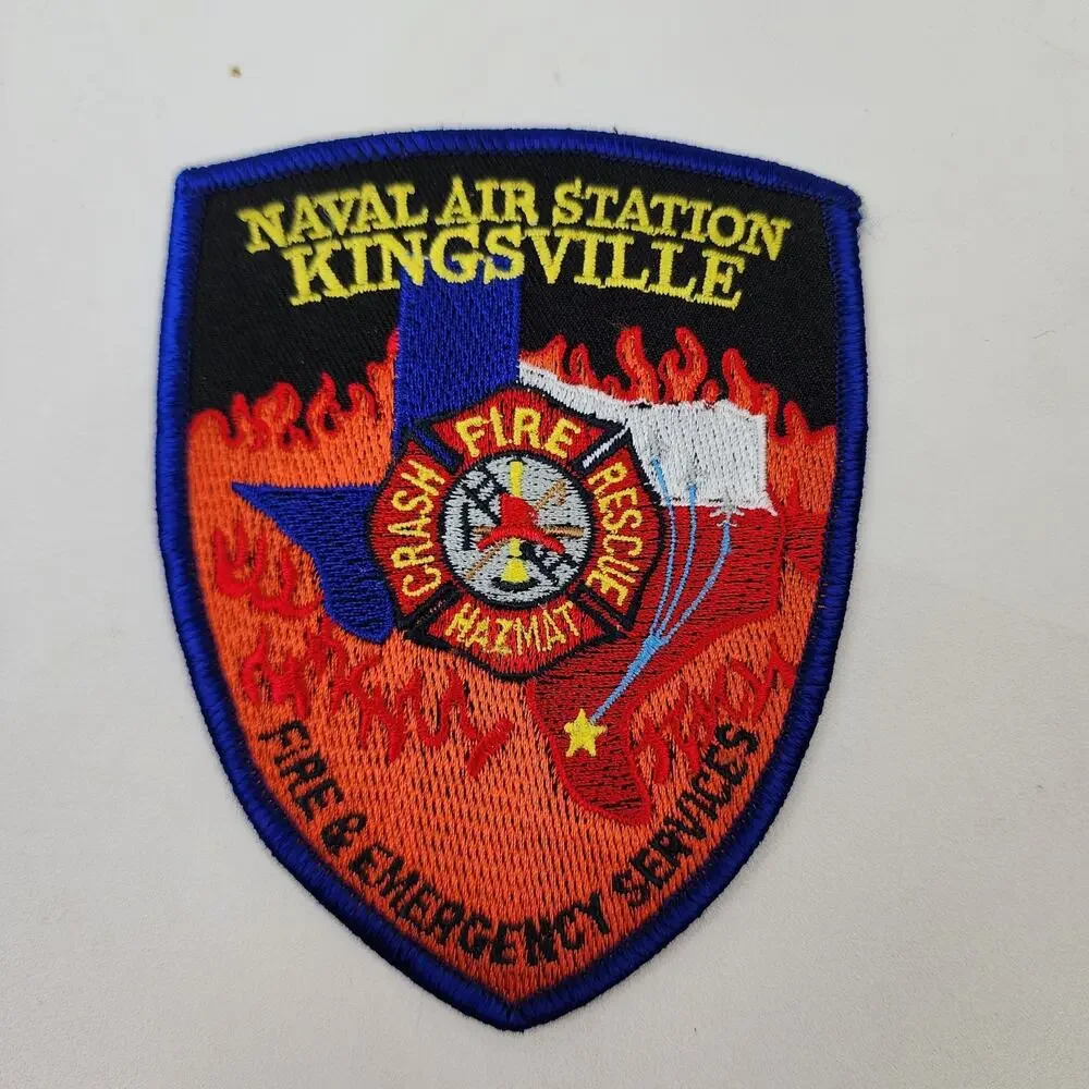 Lot of 7 Fire Dept Patches Texas Ingleside Kingsville Dyess Livingston Urbanvle